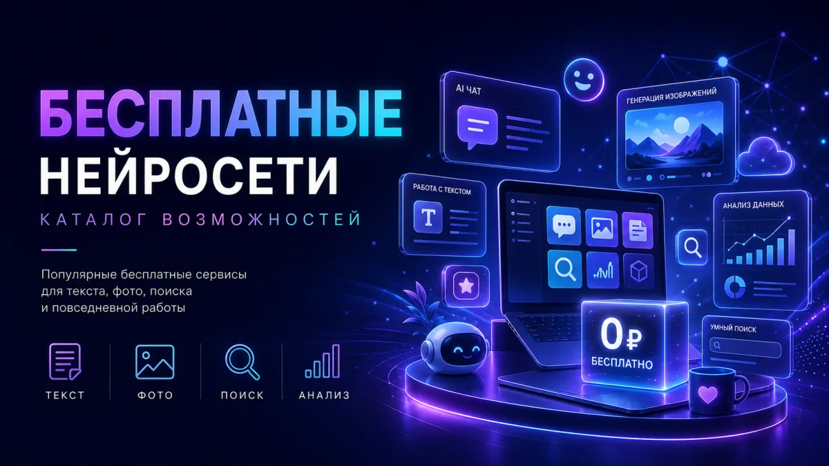 Коллаж иконок AI-сервисов